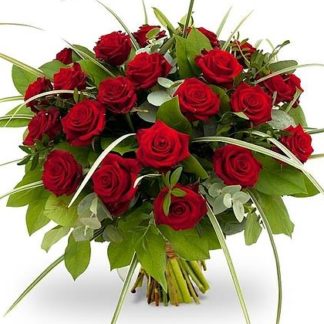 25 red roses with greenery | Flower Delivery Engels